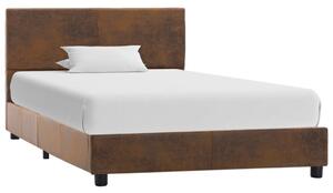 VidaXL Okvir za krevet od umjetne brušene kože smeđi 100 x 200 cm