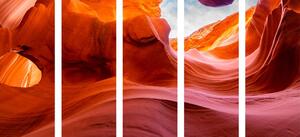5-dijelna slika kanjon u Arizoni
