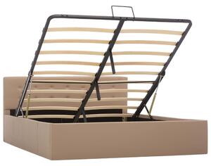 VidaXL Hidraulični okvir za krevet od umjetne kože boja kave 140x200 cm