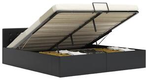 VidaXL Hidraulični okvir za krevet od umjetne kože crni 160 x 200 cm