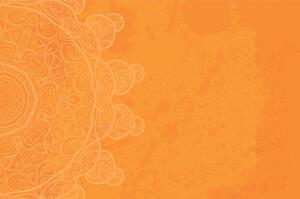 Tapeta narančasta arabeska na apstraktnoj pozadini