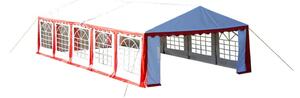 VidaXL Pokrivač šatora za zabave i bočni paneli 10 x 5 m Crveni i bijeli