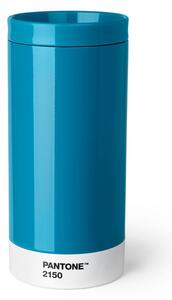 Plava putnička šalica od nehrđajućeg čelika Pantone, 430 ml