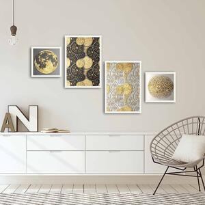 Višedijelna slika Abstract Moon, 136 x 75 cm