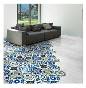 Set od 10 podnih samoljepljivih naljepnica Ambiance Floor Stickers Hexagons Nicoleta, 40 x 90 cm