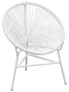 VidaXL Vrtna okrugla stolica poliratan bijela