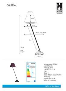 Crno-ljubičasta stolna svjetiljka Markslöjd Garda