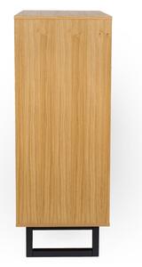 Komoda s detaljima od hrastovog drveta Woodman Camden Herringbone, 40 x 123 cm