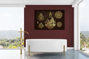 Slika zlatni Buddha - 60x40