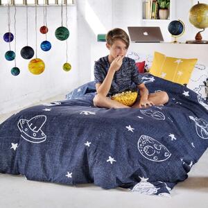 Set navlaka za pokrivač i jastuke s printom Baleno Starspace, 140 x 200 cm