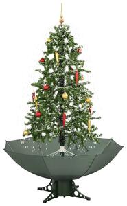 VidaXL Božićno drvce koje sniježi sa stalkom zeleno 170 cm