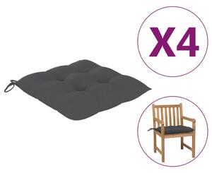 VidaXL Jastuci za stolice 4 kom antracit 50 x 50 x 7 cm od tkanine