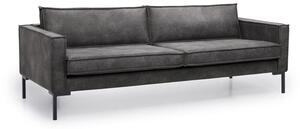 Tamnosiva sofa od imitacije kože Scandic Rate
