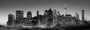 Slika centar New Yorka u crno-bijelom dizajnu