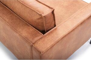 Cognac smeđa sofa od imitacije kože Scandic Rate