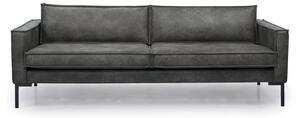 Tamnosiva sofa od imitacije kože Scandic Rate