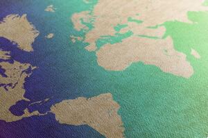 Slika pastelni zemljovid svijeta