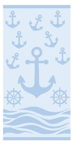 Svijetlo plavi pamučan ručnik za plažu od frotira 70x140 cm Anchor – B.E.S