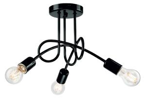 Crna viseća svjetiljka za 3 žarulje Lamkur Camilla