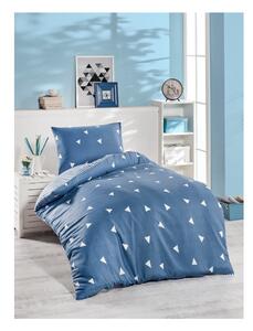 Plava pamučna posteljina Jussno Mento, 140 x 200 cm