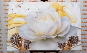 Slika luksuzna ruža s apstrakcijom