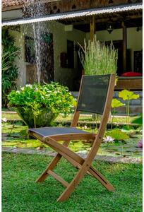 Vrtne stolice u setu 2 kom od masivnog drveta u prirodnoj boji Navy – Ezeis