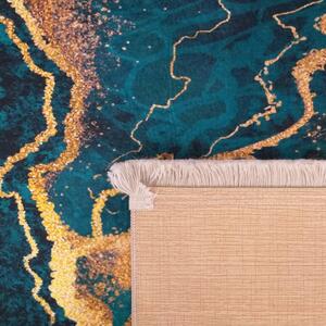 Zeleni protuklizni tepih s apstraktnim uzorkom Širina: 60 cm | Duljina: 100 cm