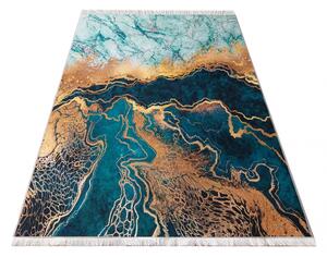 Zeleni protuklizni tepih s apstraktnim uzorkom Širina: 60 cm | Duljina: 100 cm