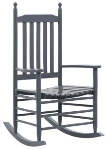 VidaXL Stolica za ljuljanje sa zakrivljenim sjedalom siva drvo topole