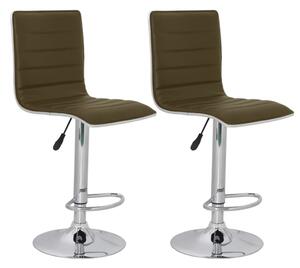 VidaXL Barske stolice od umjetne kože 2 kom smeđe