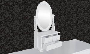VidaXL Toaletni Stol s Ovalnim Nagibnim Ogledalom MDF