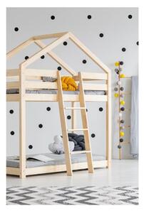 Krevet na kat za djecu od borovine 90x180 cm u prirodnoj boji Mila DMP – Adeko