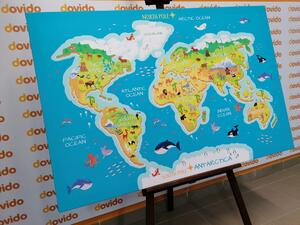 Slika zemljopisna karta svijeta za djecu