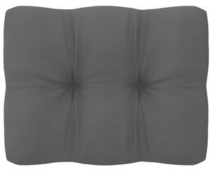 8-dijelna vrtna garnitura s jastucima crna od masivne borovine