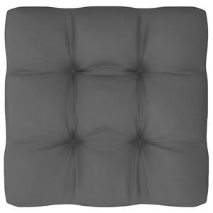 9-dijelna vrtna garnitura s jastucima od masivne borovine crna