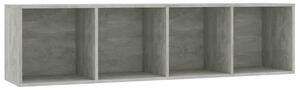 VidaXL Ormarić za knjige/TV siva boja betona 143 x 30 x 36 cm