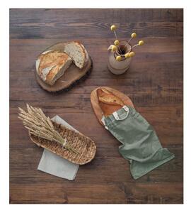 Lanena torba za kruh Really Nice Things Bag Green Moss, visina 42 cm