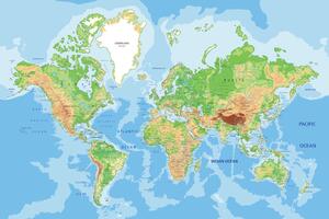Slika na plutu klasičan zemljovid svijeta