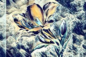 Slika apstraktni umjetnički cvijet