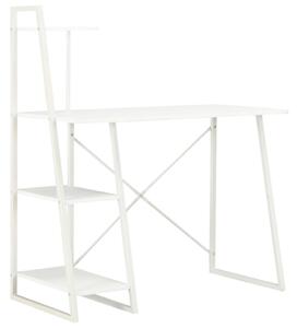 VidaXL Radni stol s policama bijeli 102 x 50 x 117 cm