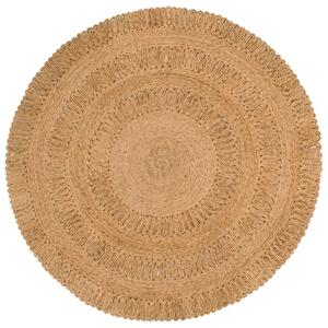 VidaXL Ukrasni ručno pleteni tepih od jute 150 cm okrugli