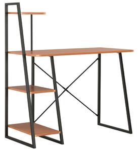 VidaXL Radni stol s policama crno-smeđi 102 x 50 x 117 cm
