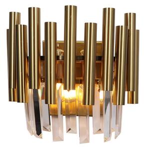 Kristalna zidna svjetiljka MADISON 2xE14/40W/230V zlatna