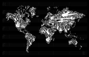 Slika glazbeni zemljovid svijeta