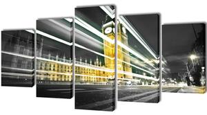 VidaXL Zidne Slike na Platnu s Printom London Big Ben 200 x 100 cm