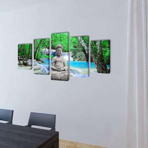 VidaXL Zidne Slike na Platnu s Printom Buddha 100 x 50 cm