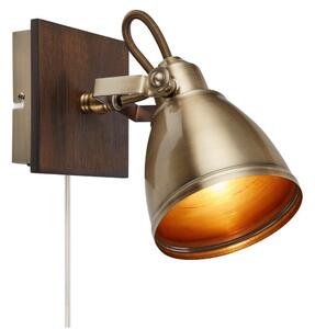 Markslöjd 108212 - Zidna reflektorska svjetiljka NATIVE 1xE14/18W/230V mesing/smeđa