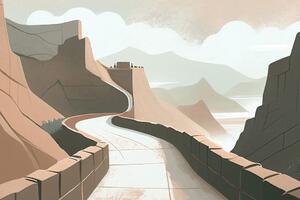 Slika svjetski poznati kineski zid