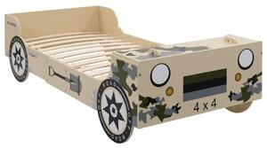 VidaXL Dječji krevet u obliku terenskog vozila 90 x 200 cm maskirni