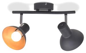 VidaXL Stropna svjetiljka za 2 žarulje E27 crno-zlatna